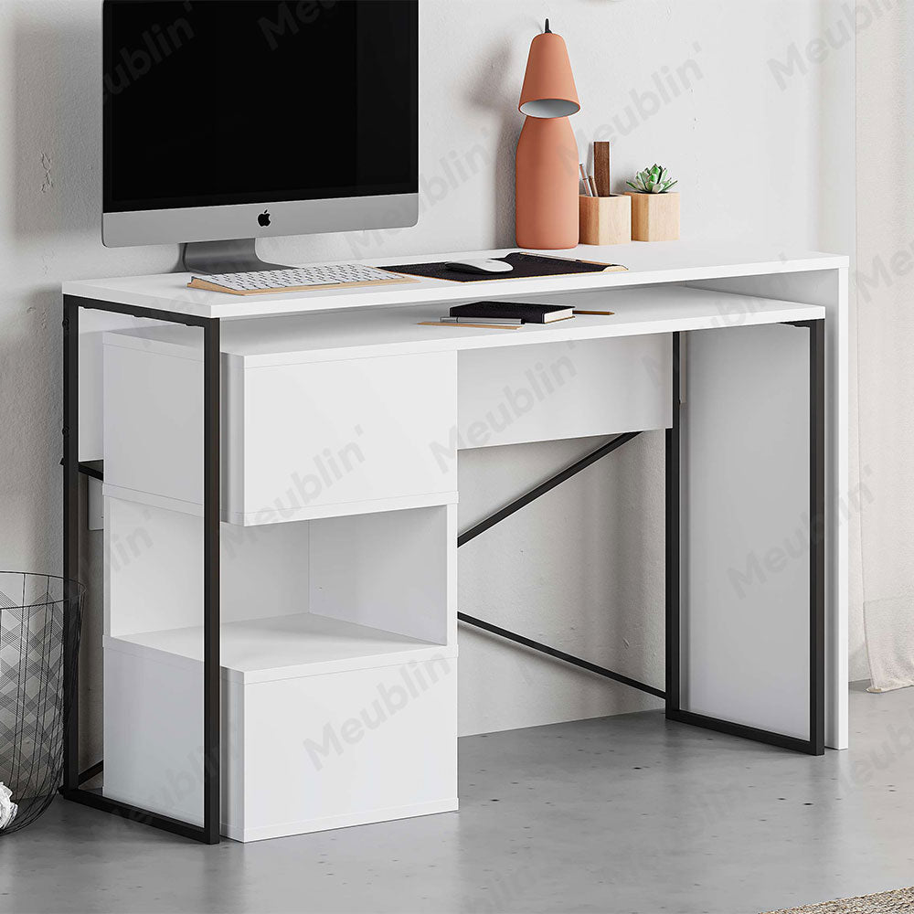 Bureau de travail en bois BADAU 110 cm