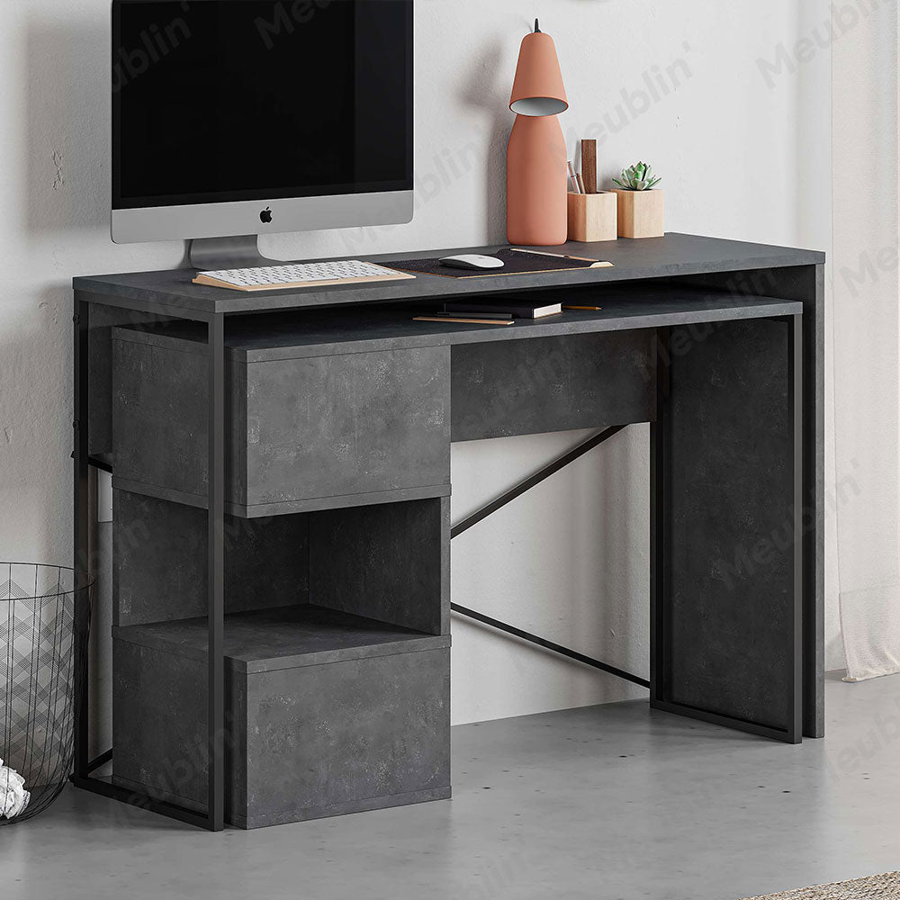 Bureau de travail en bois BADAU 110 cm