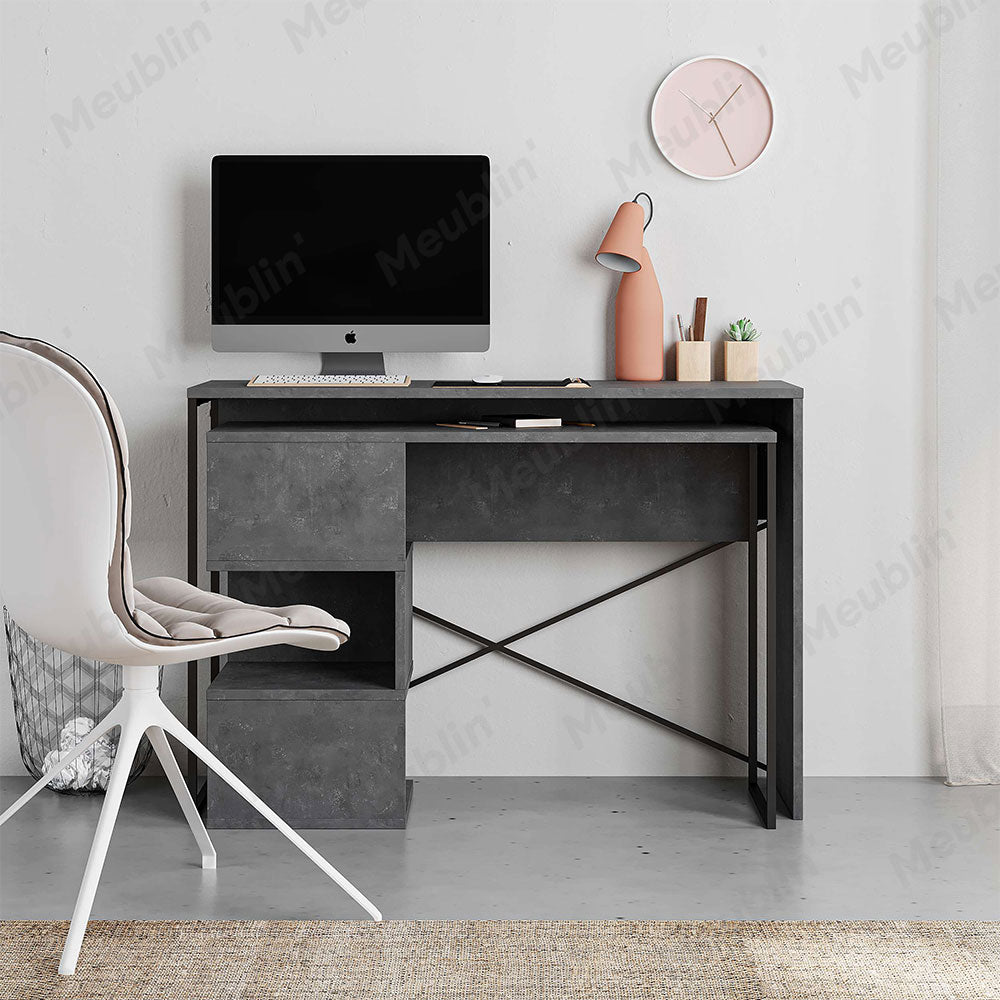 Bureau de travail en bois BADAU 110 cm