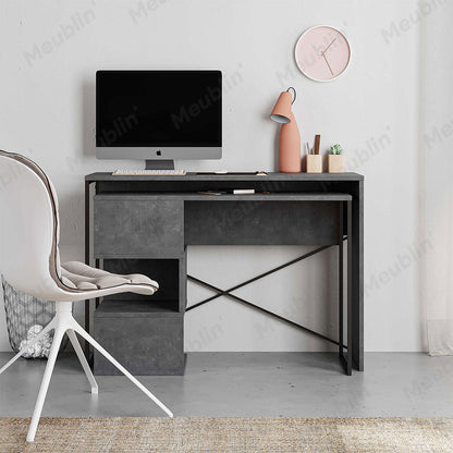 Bureau de travail en bois BADAU 110 cm