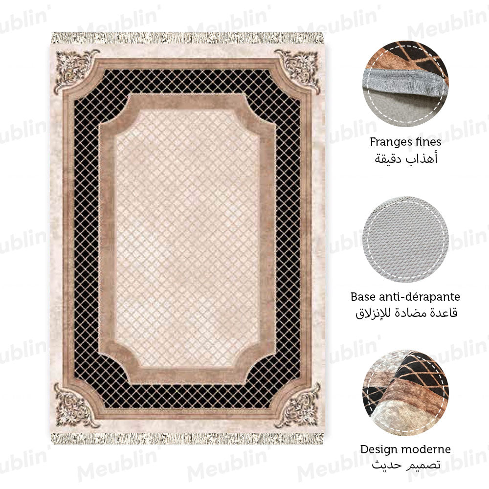 Tapis imprimé SULTAN - salon et séjour marocain moderne