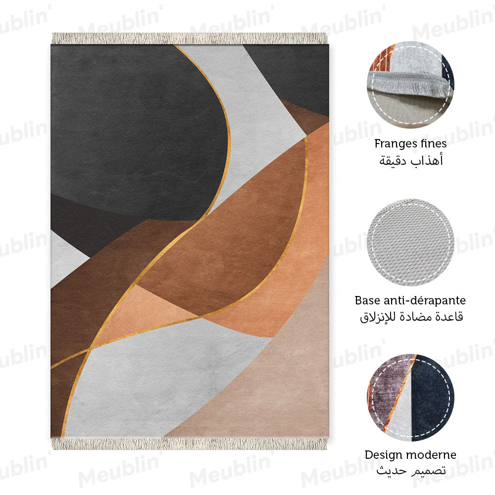 Tapis imprimé ONDAS - salon et séjour marocain moderne