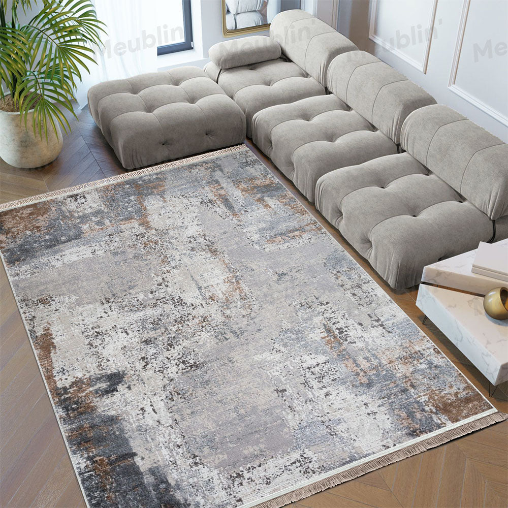 Tapis moderne imprimé TUNDRA - Chambre salon et séjour