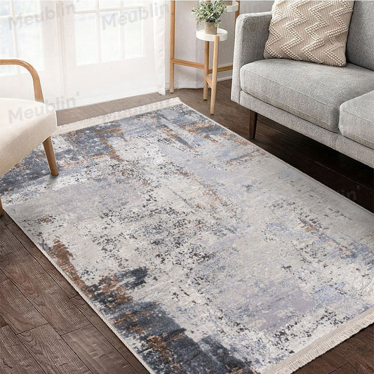 Tapis moderne imprimé TUNDRA - Chambre salon et séjour