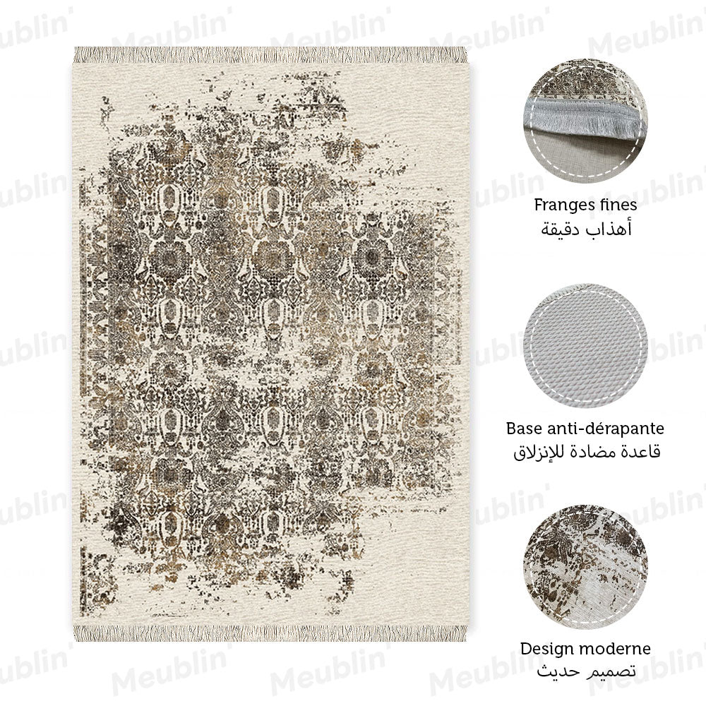 Tapis moderne imprimé TURC - Chambre salon et séjour