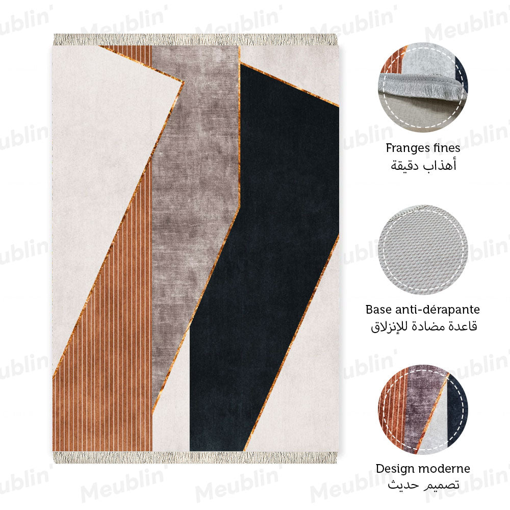 Tapis imprimé JADE - salon et séjour marocain moderne