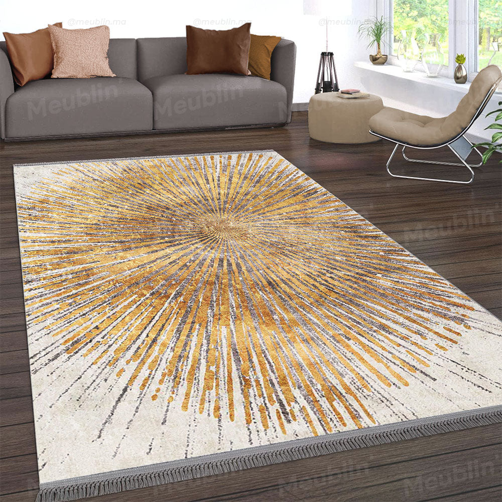 Tapis moderne imprimé RAYS - Chambre salon et séjour