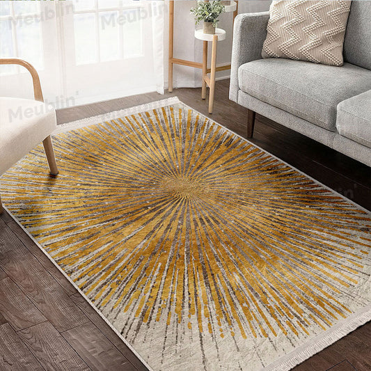 Tapis moderne imprimé RAYS - Chambre salon et séjour