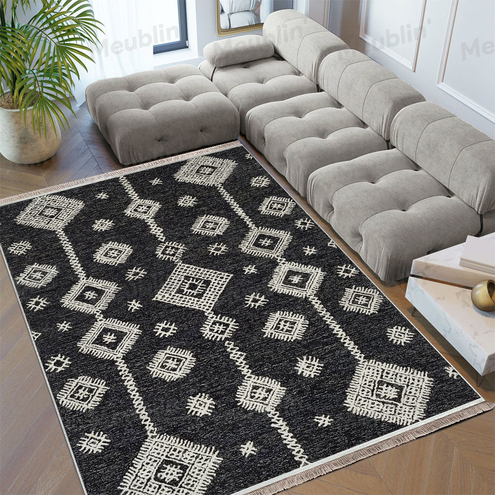 Tapis imprimé TAMAZGHA - salon et séjour marocain moderne