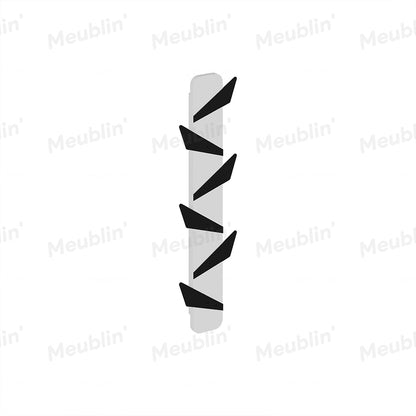 Porte-manteau décoratif en bois et métal - ALESTA 74cm - Blanc et Noir